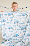 Personalized Kids Blanket | Caddie Crew Blue