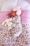 Ruffle Zipper Footie | Caddie Crew Pink