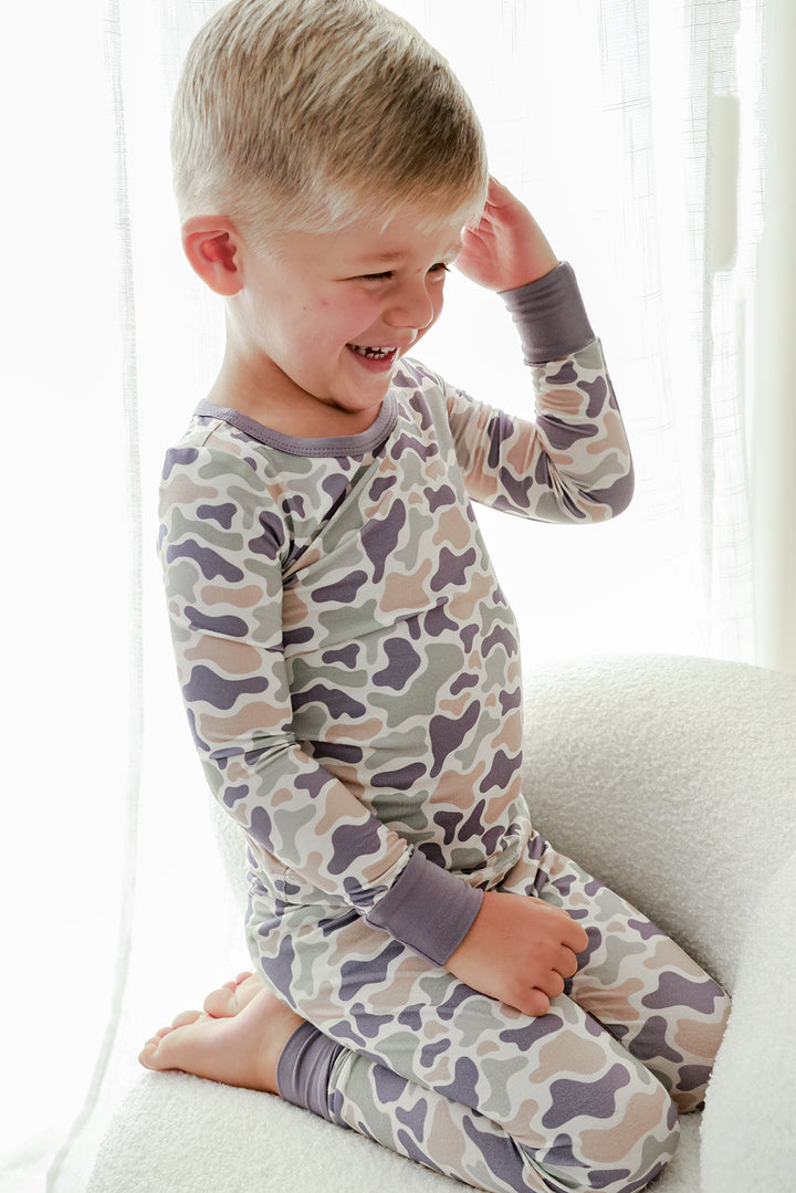 Two Piece Pajama Set | Camo Cutie