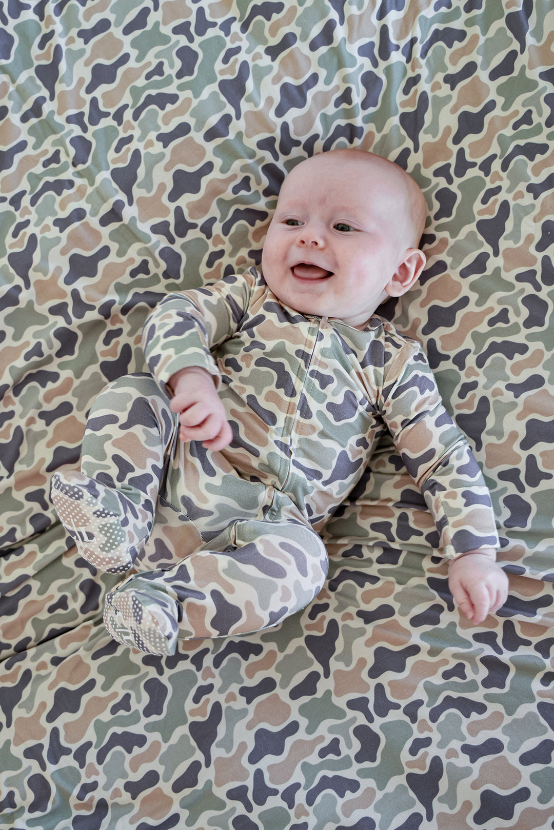 Zipper Footie | Camo Cutie
