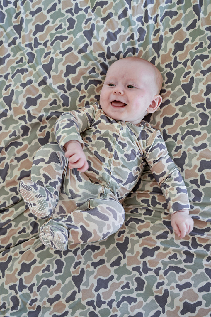 Zipper Footie | Camo Cutie