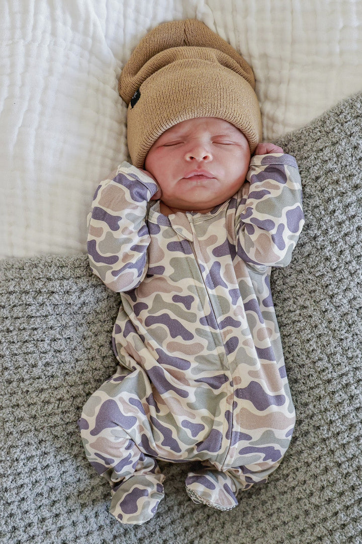 Zipper Footie | Camo Cutie