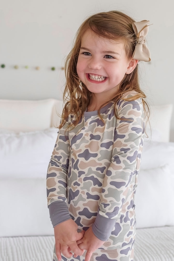 Two Piece Pajama Set | Camo Cutie