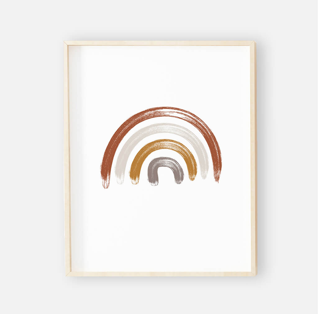 Cannon's Neutral Rainbow Saying Digital Nursery Wall Art | Caden Lane