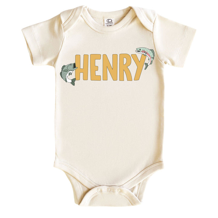 catch of the day personalized bodysuit for babies 