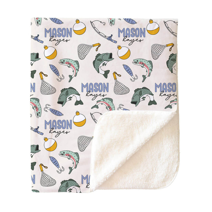 Catch of the Day Personalized Kids Blanket