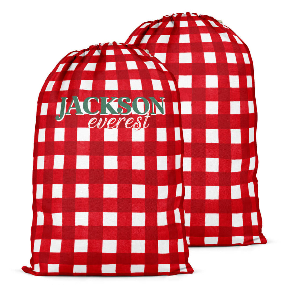 checking it twice personalized santa sack for kids 