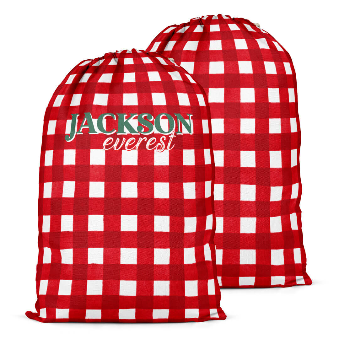 checking it twice personalized santa sack for kids 