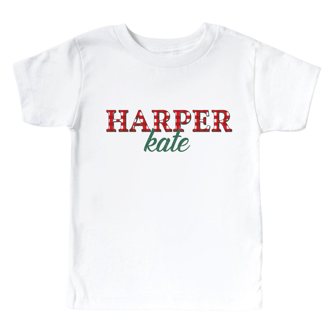 checking it twice personalized tshirt for kids 