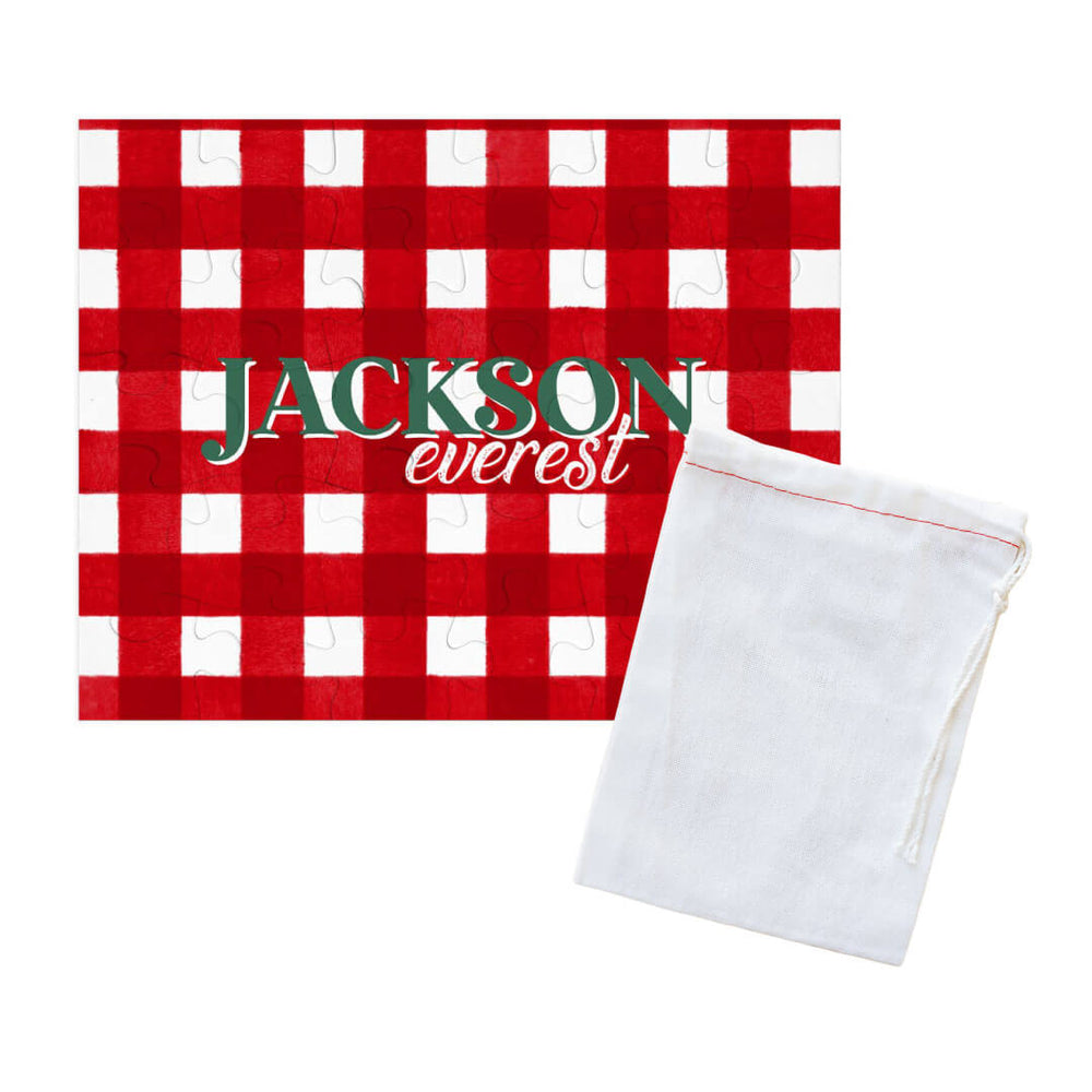 checking it twice kids personalized christmas puzzle 