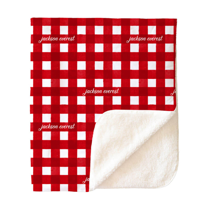 Checking It Twice Personalized Kids Blanket