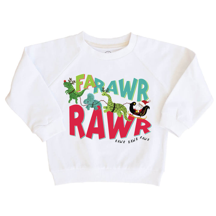 christmas kids sweatshirt fa rawr rawr rawr rawr 