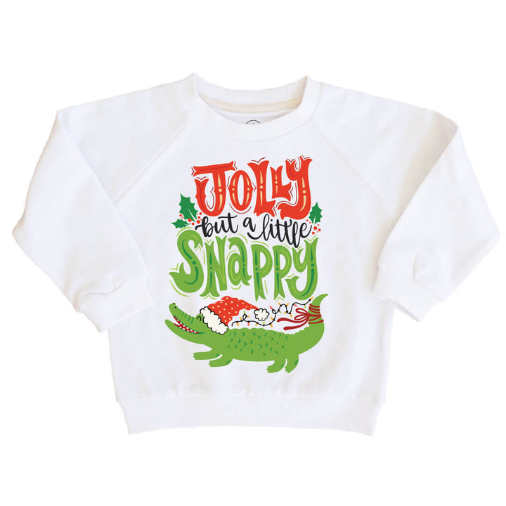 jolly but a little snappy graphic sweatshirt for kids 