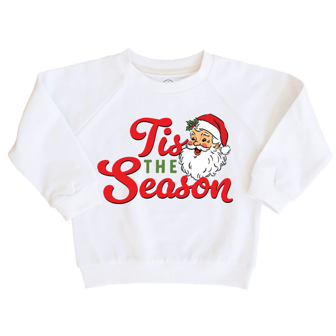 vintage santa graphic sweatshirt for kids 