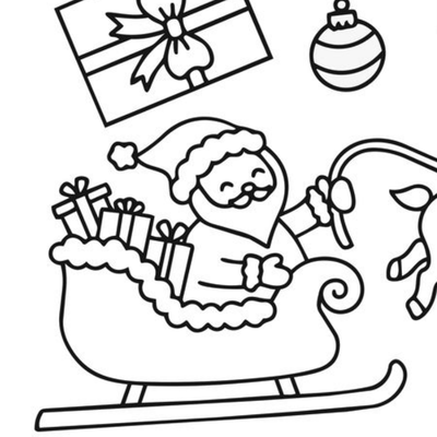 Personalized Giant Coloring Banner |  Christmas