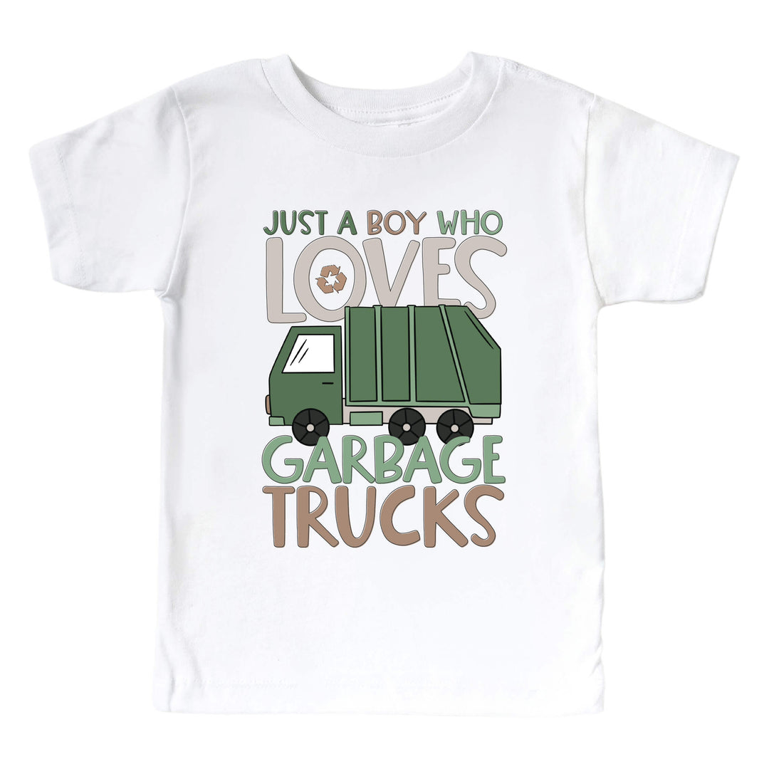 Loves Garbage Trucks Kids Graphic Tee White – Caden Lane
