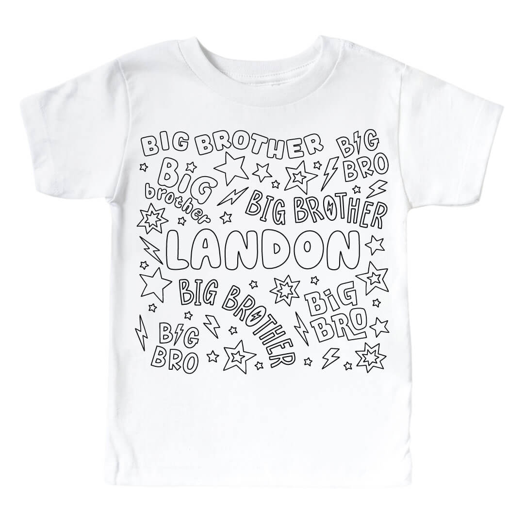big bro personalized graphic tee for kids 