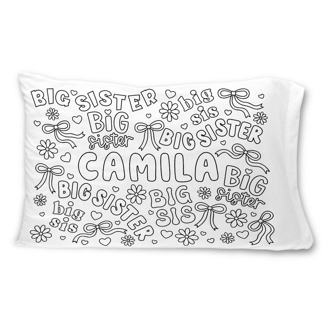 big sister personalized pillow case 