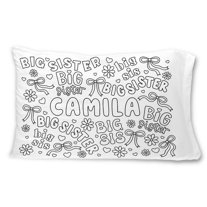 big sister personalized pillow case 