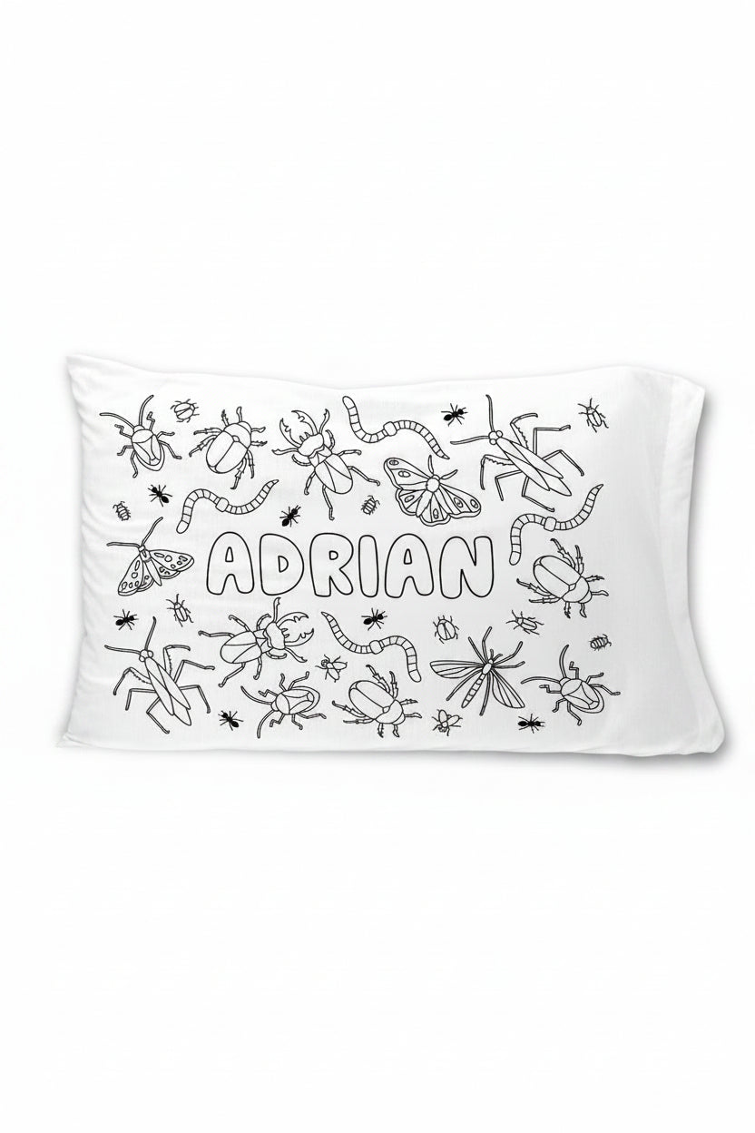 bug personalized pillow case for boys