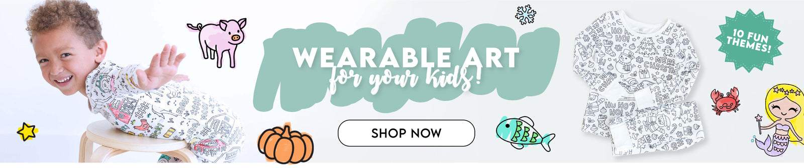 wearable art for your kids! Colorable Pajamas!