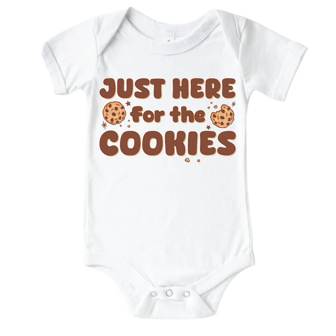 just for the cookies graphic bodysuit for babies 