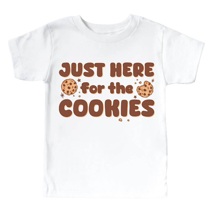 just for the cookies graphic tee for kids 