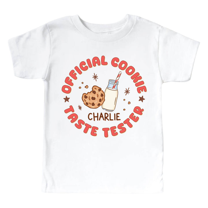 official cookie taste tester personalized kids graphic tee