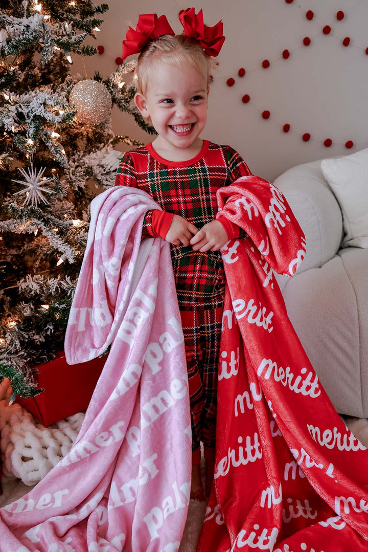 Christmas Spirit Personalized Color Blanket