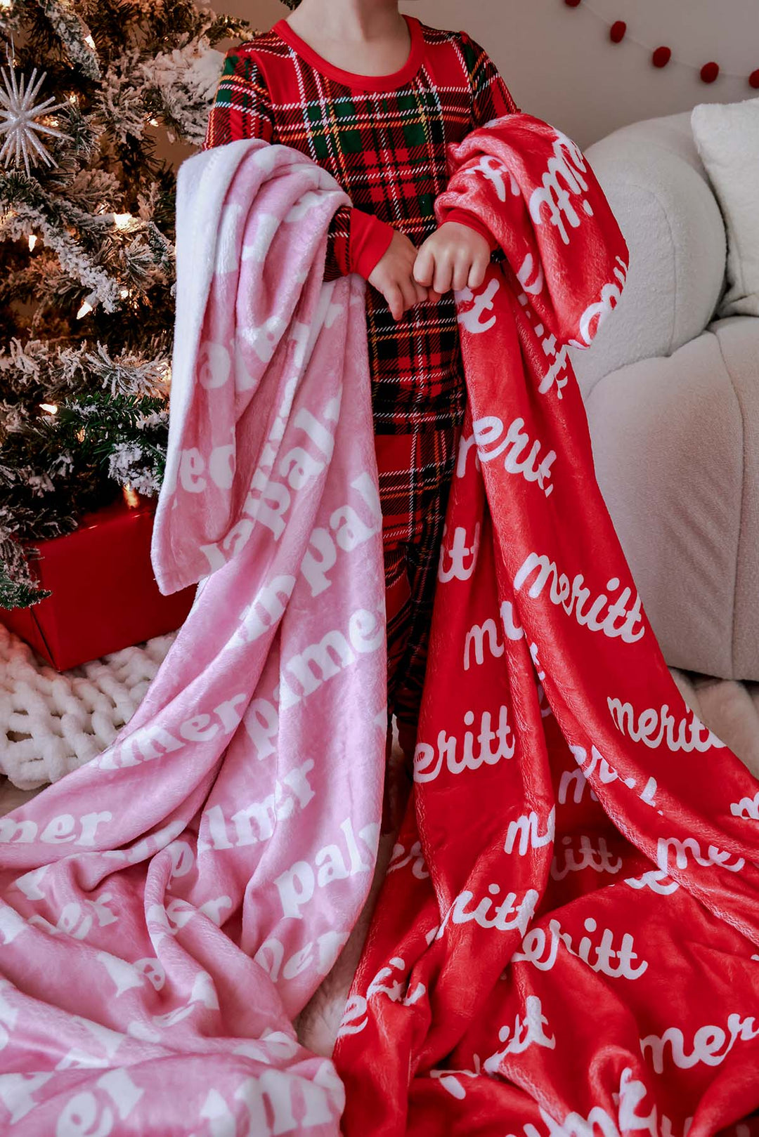Christmas Spirit Personalized Color Blanket