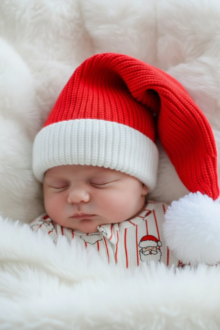 Red Knit Santa Hat