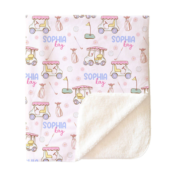 Country Club Cuties Personalized Kids Blanket | Pink