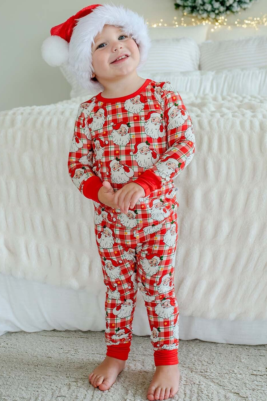 Christmas Bamboo Two-Piece Pajama Set | Cozy Claus
