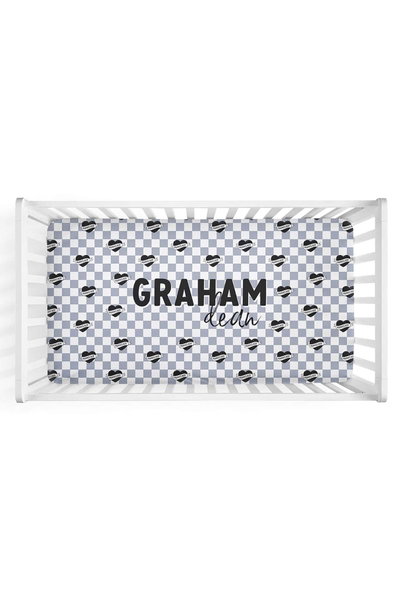 Mama's Boy Personalized Crib Sheet