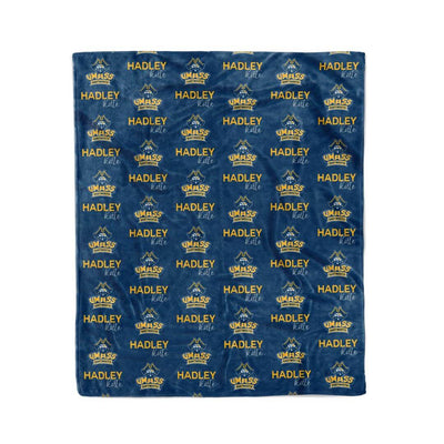 personalized blanket for kids navy umass dartmouth 