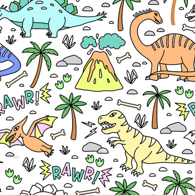 Colorable Two Piece Pajama Set | Jurassic Playground
