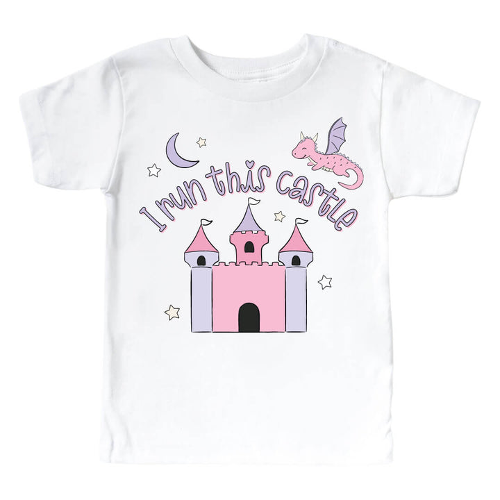 i run this castle graphic tee for girls 