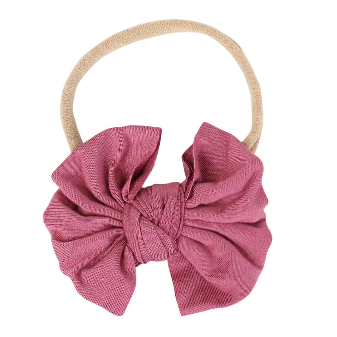 Solid Knit Bow Headbands