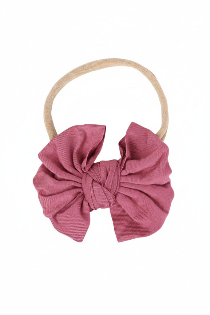 Solid Dusty Knit Bow Headband