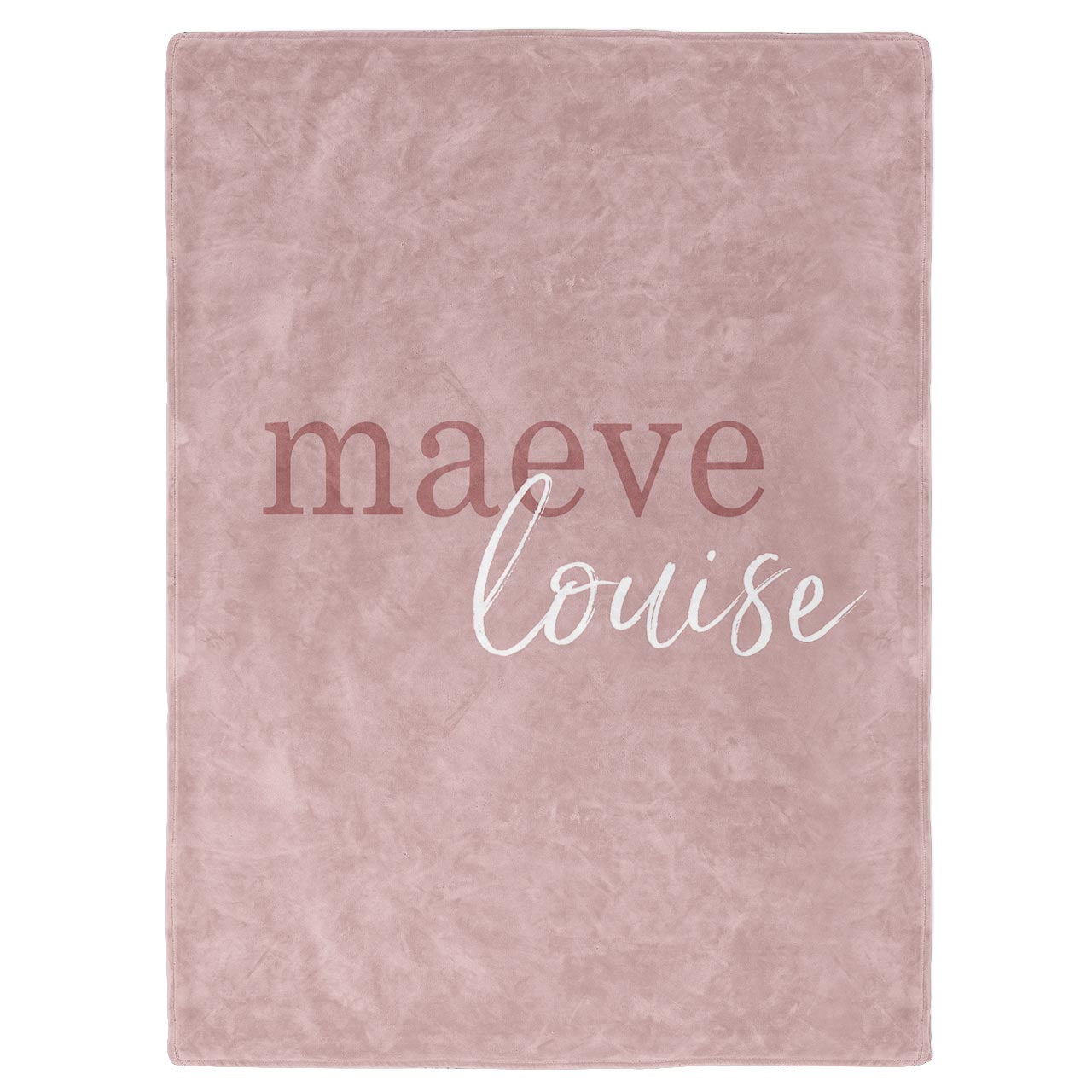 mauve personalized toddler blanket 