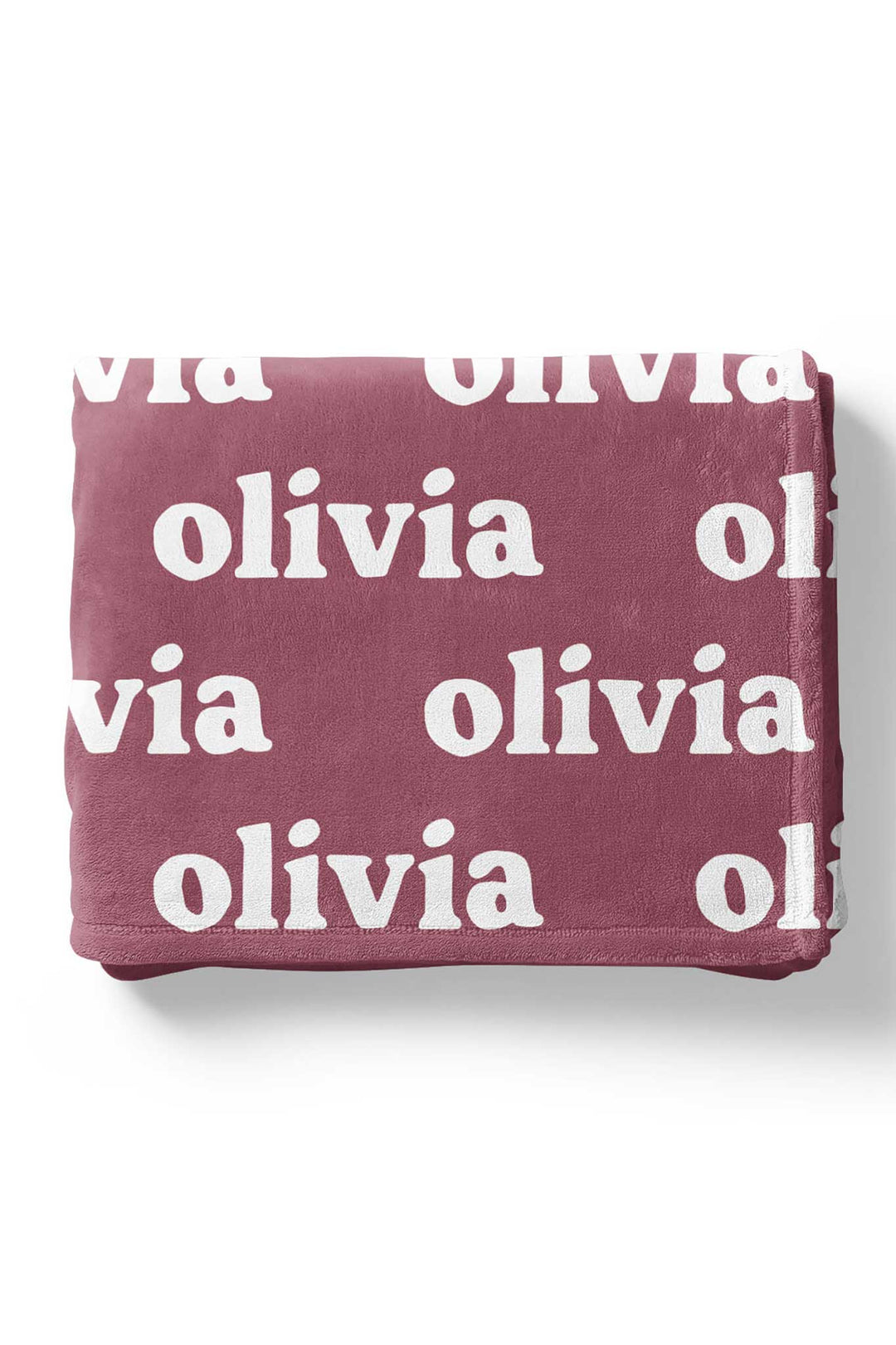 Personalized eggplant Color Blanket with block font
