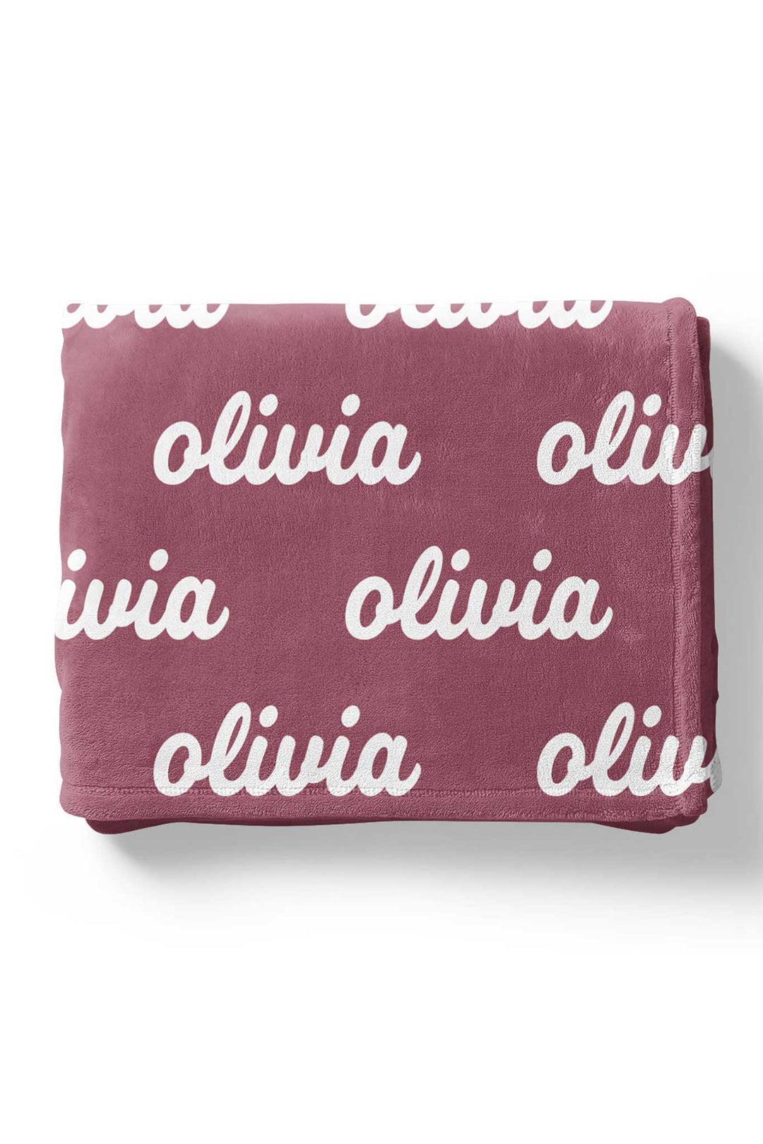 Personalized eggplant Color Blanket with script font