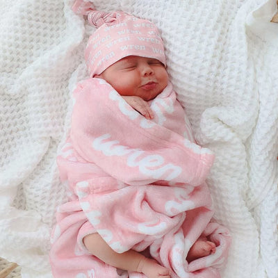 pink personalized color blanket 