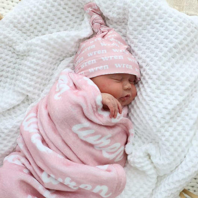 personalized color blanket light pink 