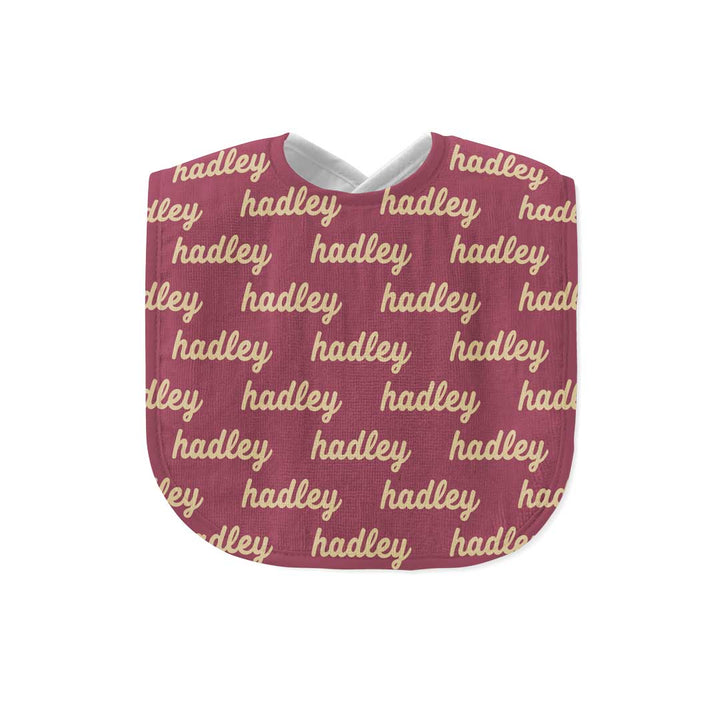 Personalized Baby Name Bib | Garnet