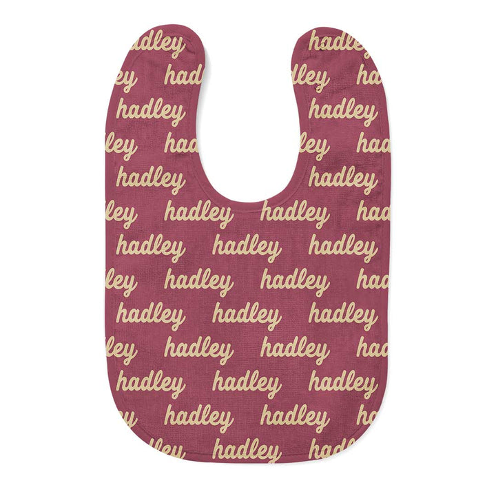 Personalized Baby Name Bib | Garnet