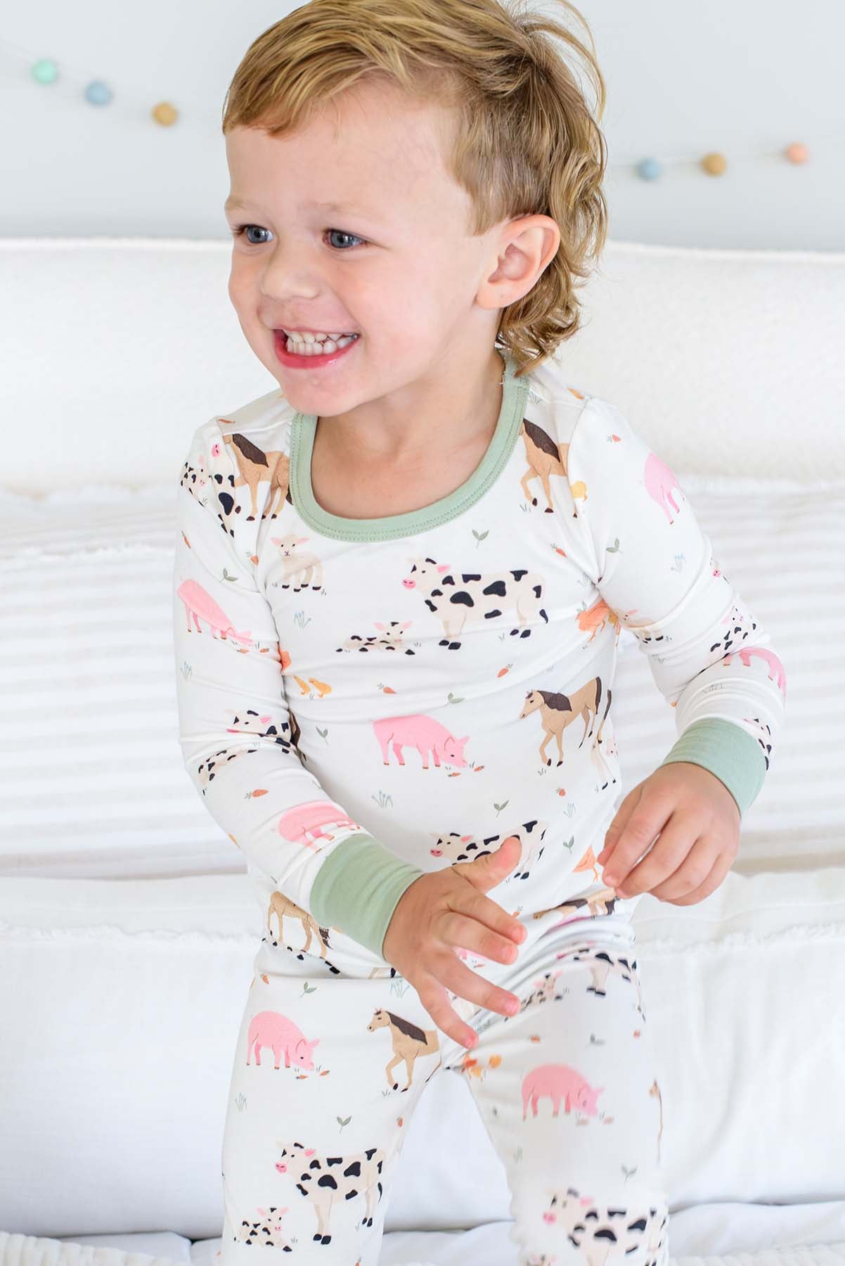 Two-Piece Bamboo Pajamas | Farm Friends