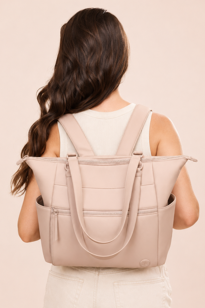 Lane Convertible Diaper Bag Tote | Fawn