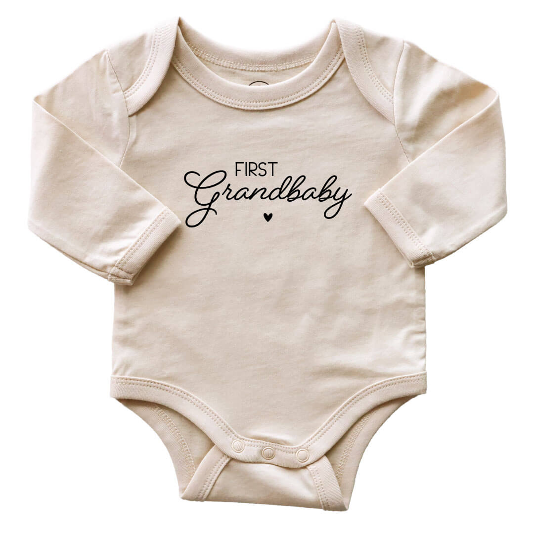 first grandbaby long sleeve graphic bodysuit 