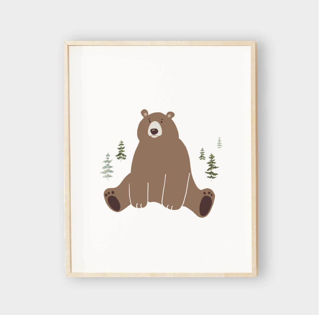 Forest Friends Bear Digital Print | Caden Lane